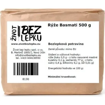 Rýže Život bez lepku Rýže Basmati 500 g