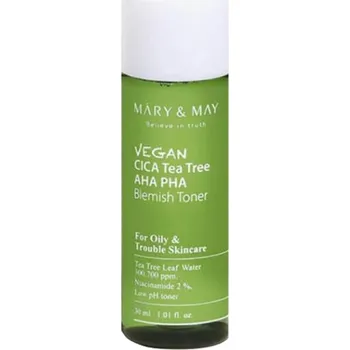 MARY & MAY Pleťové tonikum CICA Tea Tree AHA PHA Blemish Toner 30 ml + 2 měsíce na vrácení zboží