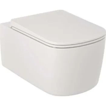 Kludi Resa S - Závěsné WC se sedátkem SoftClose, Rimless, Spiralflush, matná bílá 27WCSET53