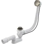 Alcadrain Odtokové soupravy - Vanová odtoková a přepadová souprava, délka 570 mm, matný kartáčovaný nikl A55K-N-B