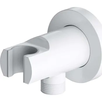 Sprchový držák OMNIRES - Nástěnné kolínko s držákem, matná bílá 8873WM