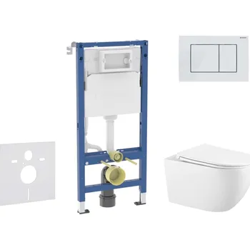 WC sada Geberit Duofix - Set předstěnové instalace, klozetu Gaia a sedátka softclose, tlačítko Delta30, alpská bílá SANI11CA3146B