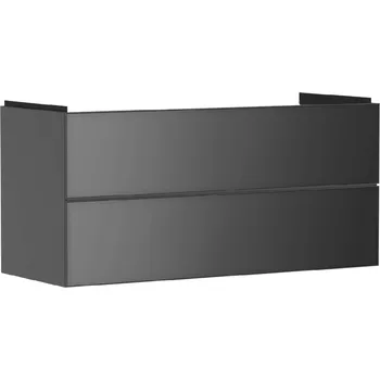 Koupelnový nábytek Hansgrohe Xevolos E - Umyvadlová skříňka 118x58x48 cm, 2 zásuvky, matná šedá/metalická šedá 54186770