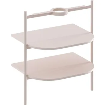 Koupelnový nábytek Ravak Yard - Konstrukce s policemi pod umyvadlo, Alabaster Pink D80000G005