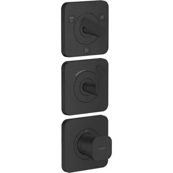 Vodovodní baterie Axor Citterio C - Termostatická baterie pod omítku, pro 3 spotřebiče, matná černá 49711670