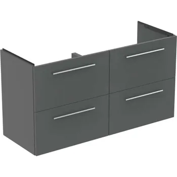 Koupelnový nábytek Ideal Standard i.Life A - Umyvadlová skříňka, 63x120x44 cm, 4 zásuvky, šedý matný křemen T5513NG