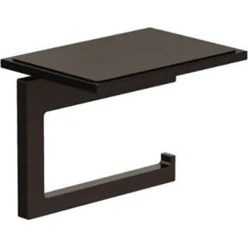 Kludi Vela C - Držák toaletního papíru s poličkou, broušený Gunmetal 31971N2