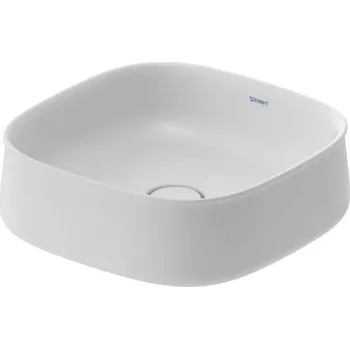 Duravit Zencha - Umyvadlo na desku 42x42 cm, bez přepadu, DuraCeram, WonderGliss, matná bílá 23734232791