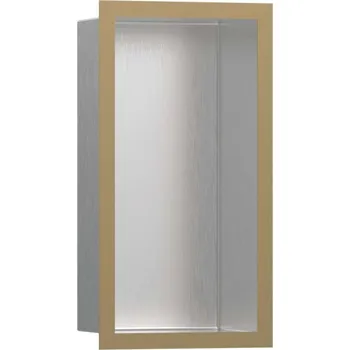 Koupelnový nábytek Hansgrohe XtraStoris Individual - Výklenek do stěny s designovým rámem, 30x15x10 cm, kartáčovaná nerez/kartáčovaný bronz 56094140
