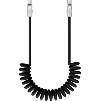 Datový kabel Newell USB-C silikonový spirálový kabel 100W, 1,5 m (černý)