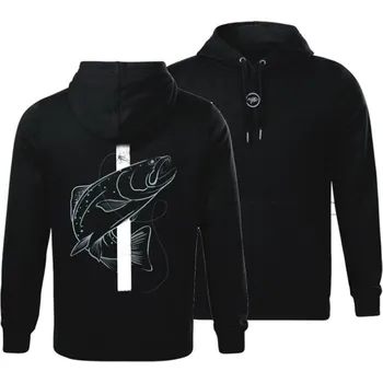 Rybářské oblečení Mikina Giants Fishing Black Pstruh Velikost XXL