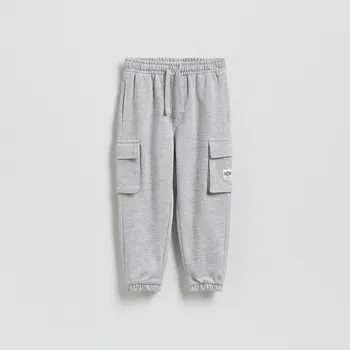 Dětská móda Reserved - Bavlněné kalhoty jogger - světle šedá - 480HK-09M - 480HK-09M-80