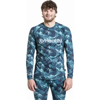 Pánské termo tričko Meatfly Avery modrozelená S