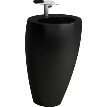 Laufen Il Bagno Alessi - Volně stojící umyvadlo 52x85x53 cm, otvor pro baterii, matná černá H8119717161041