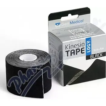 Krytí na ránu GemMedical kinesiology tape 5cmx5m černý