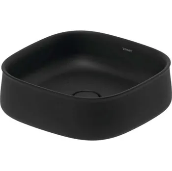 Duravit Zencha - Umyvadlo na desku 42x42 cm, bez přepadu, DuraCeram, WonderGliss, antracit mat 23734213791