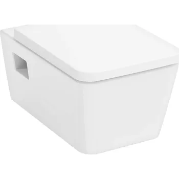 Klozet Hansgrohe EluPura Original Q - Závěsné WC se sedátkem SoftClose, Rimless, AquaChannel Flush, bílá 60289450