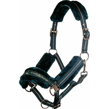 Ohlávka s beránkem HKM Rosegold smaragdově zelená Full