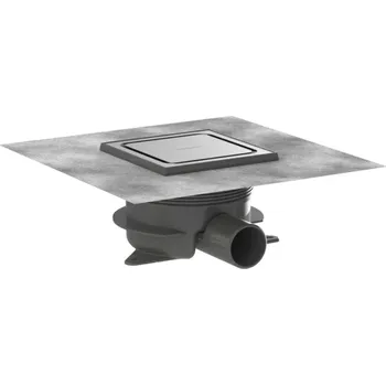 Odvodňovací žlab Hansgrohe RainDrain Spot Plus - Podlahová vpust, 15x15 cm, kartáčovaná nerezová ocel 56225800