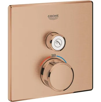 Vodovodní baterie Grohe Grohtherm SmartControl - Termostatická sprchová baterie pod omítku s 1 ventilem, kartáčovaný Warm Sunset 29123DL0