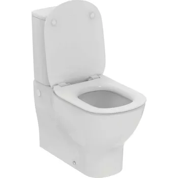 Klozet Ideal Standard Tesi - WC kombi se sedátkem SoftClose, vario odpad, spodní napouštění, AquaBlade, bílá T371701
