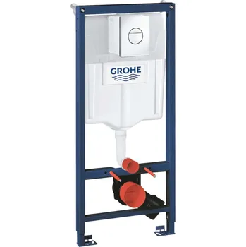 WC sada Grohe Solido - Předstěnový instalační set pro závěsné WC, výška 1,13 m, ovládací tlačítko Sail, chrom 38832000