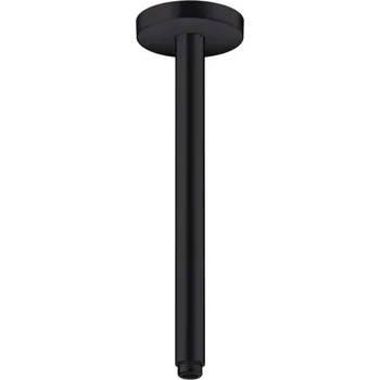 Tyč na sprchový závěs Axor Sprchový program - Sprchové rameno stropní, 30 cm, matná černá 26433670