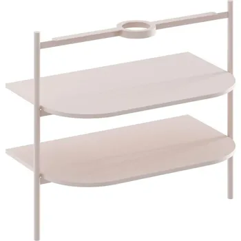 Koupelnový nábytek Ravak Yard - Konstrukce s policemi pod umyvadlo, Alabaster Pink D80000G006