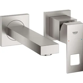 Grohe Eurocube - Umyvadlová baterie pod omítku, 2-otvorová instalace, supersteel 19895DC0