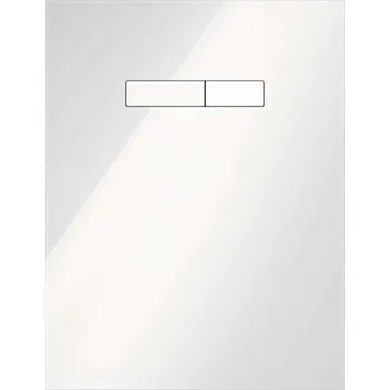 Tece TECElux - Horní skleněná deska s manuálním ovládáním splachování, bílé sklo/bílá 9650000