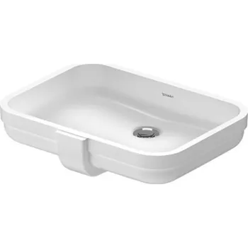 Umyvadlo Duravit Soleil by Starck - Umyvadlo 49x35 cm, zápustné, s přepadem, bez otvoru pro baterii, WonderGliss, bílá 03974900601