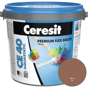 Spárovací hmota Ceresit CE 40 AQUASTATIC PREMIUM FLEX FUGA 55 Terra 5kg, KS.05383
