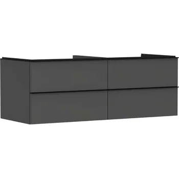 Koupelnový nábytek Hansgrohe Xelu Q - Umyvadlová skříňka, 50x136x55 cm, 4 zásuvky, matná šedá/matná černá 54087670