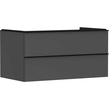 Hansgrohe Xelu Q - Umyvadlová skříňka, 50x98x55 cm, 2 zásuvky, matná šedá/matná černá 54079670
