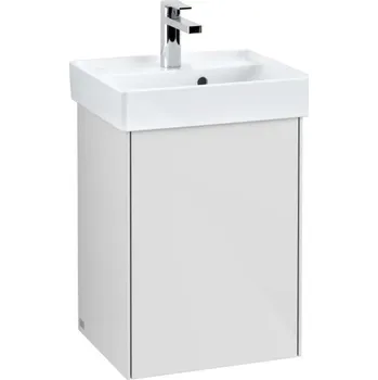 Koupelnový nábytek Villeroy & Boch Collaro - Umyvadlová skříňka, 41x55x34 cm, 1 dvířka, panty vlevo, Glossy White C00500DH
