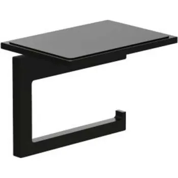 Kludi Vela C - Držák toaletního papíru s poličkou, matná černá 3197139