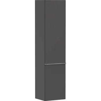 Koupelnový nábytek Hansgrohe Xelu Q - Vysoká skříňka 40x165x35 cm, 2 dvířka, panty vpravo, matná šedá/chrom 54140000