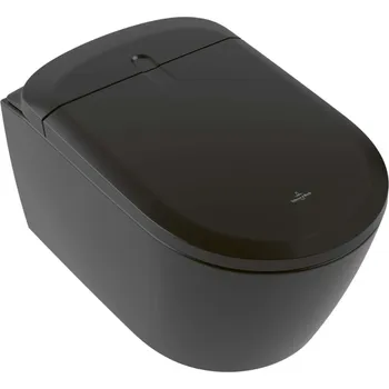 Villeroy & Boch ViClean - Elektronický bidet s keramikou, závěsný, DirectFlush, CeramicPlus, SoftClosing, černá V16EN3R7