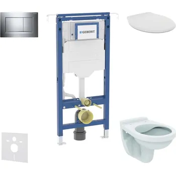 Geberit Duofix - Set předstěnové instalace, klozet Alpha se sedátkem, tlačítko Sigma20, chrom SANI11CD1103