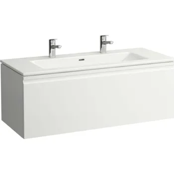 Laufen Pro S - Skříňka s dvojumyvadlem, 120x53x50 cm, 1 zásuvka, lesklá bílá H8609684751071