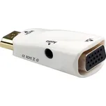 PREMIUM CORD PremiumCord konvertor HDMI na VGA + audio/ bílý