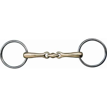 Udidlo pro koně Udidlo stihlo HKM argentan dvakrát lomené 125mm/18mm