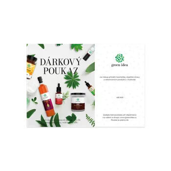 Zdraví Green idea Dárkový poukaz - elektronický 2 000 Kč