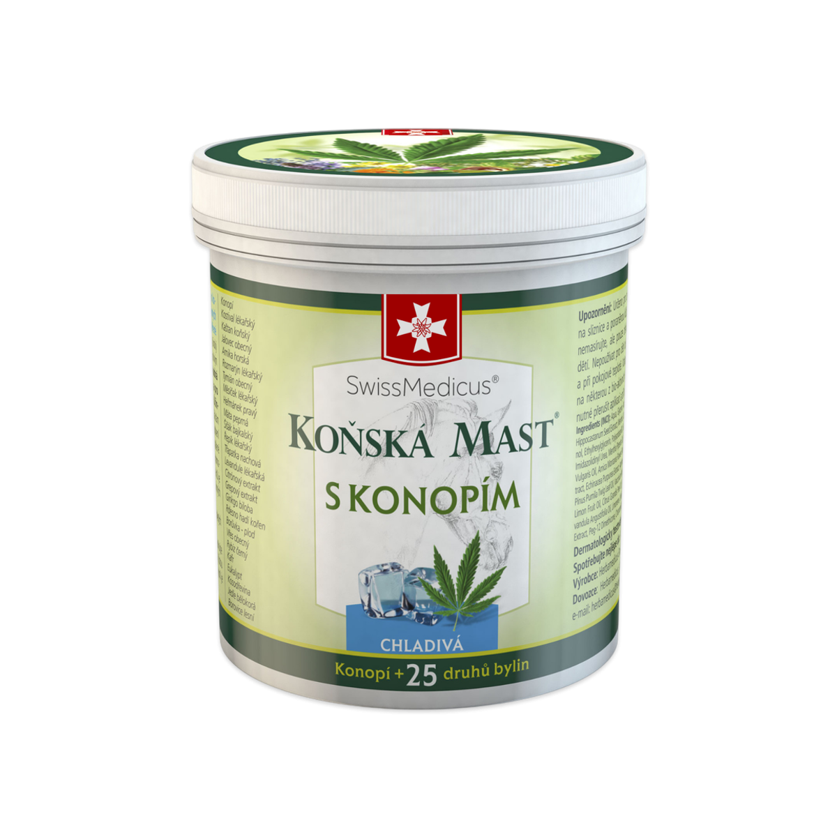 SwissMedicus® Koňská mast s konopím chladivá 250 ml