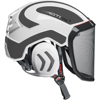 Pracovní přilba Přilba PROTOS® Integral Arborist, štít F39, bílá/šedá