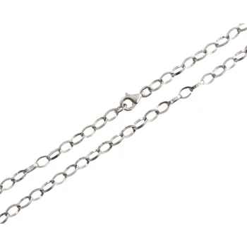Řetízek Stříbrný řetízek, 45 cm, rhodiovaný, Ag 925