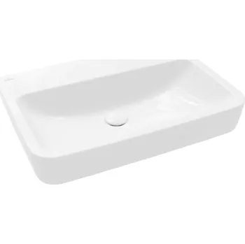 Umyvadlo Villeroy & Boch O.novo - Umyvadlo na desku, 60x46 cm, bez přepadu, bez otvoru pro baterii, alpská bílá 4A416F01