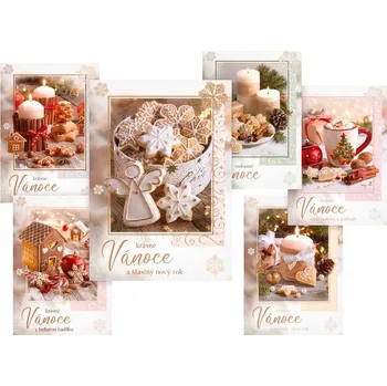 MFP 1240878 pohlednice vánoční 176 B UV 1 ks mix barev