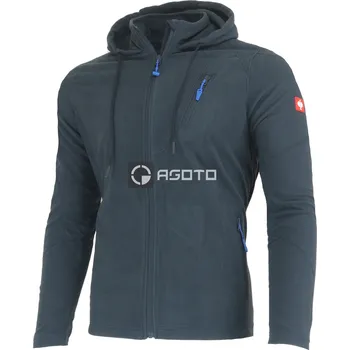 Pánská casual bunda Engelbert Strauss Motion šedá pánská pracovní fleece bunda s kapucí M