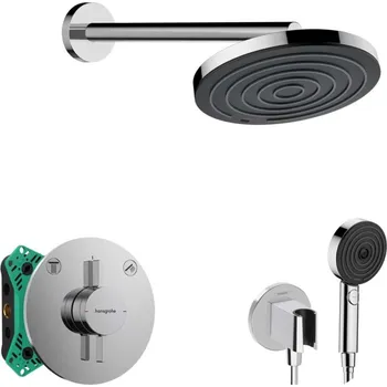 Hansgrohe - Sprchový set s baterií pod omítku, s tělesem, průměr 26 cm, 3 proudy, chrom SANI21HHH000